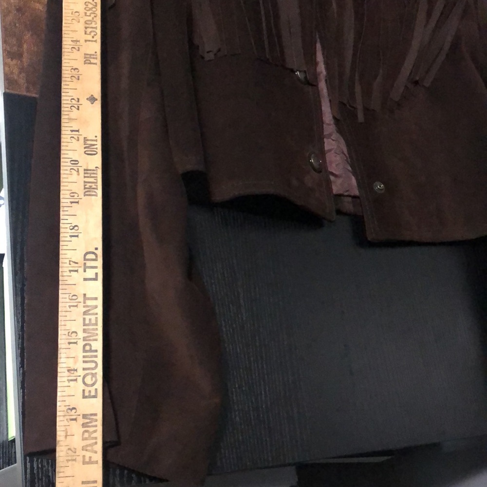 Vintage Suede Leather Aztec Navajo fringe crop jacket - Picture 12 of 12